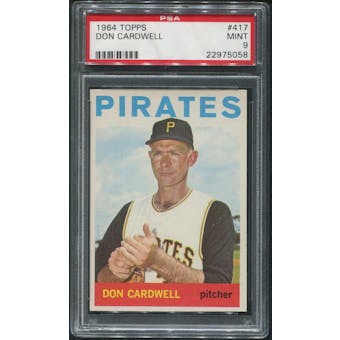 1964 Topps Baseball #417 Don Cardwell PSA 9 (MINT)