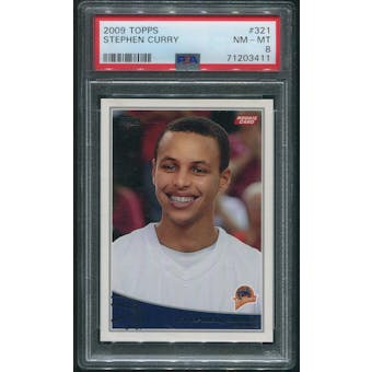 2009/10 Topps Basketball #321 Stephen Curry Rookie PSA 8 (NM-MT)