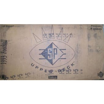 1993 Upper Deck SP Football Hobby 18-Box Case