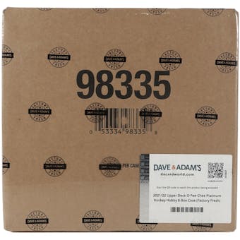 2021/22 Upper Deck O-Pee-Chee Platinum Hockey Hobby 8-Box Case (Factory Fresh)