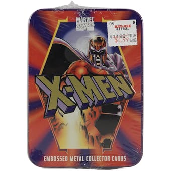 X-Men Embossed Metal Collector Cards Tin (1996 Metallic Impressions)