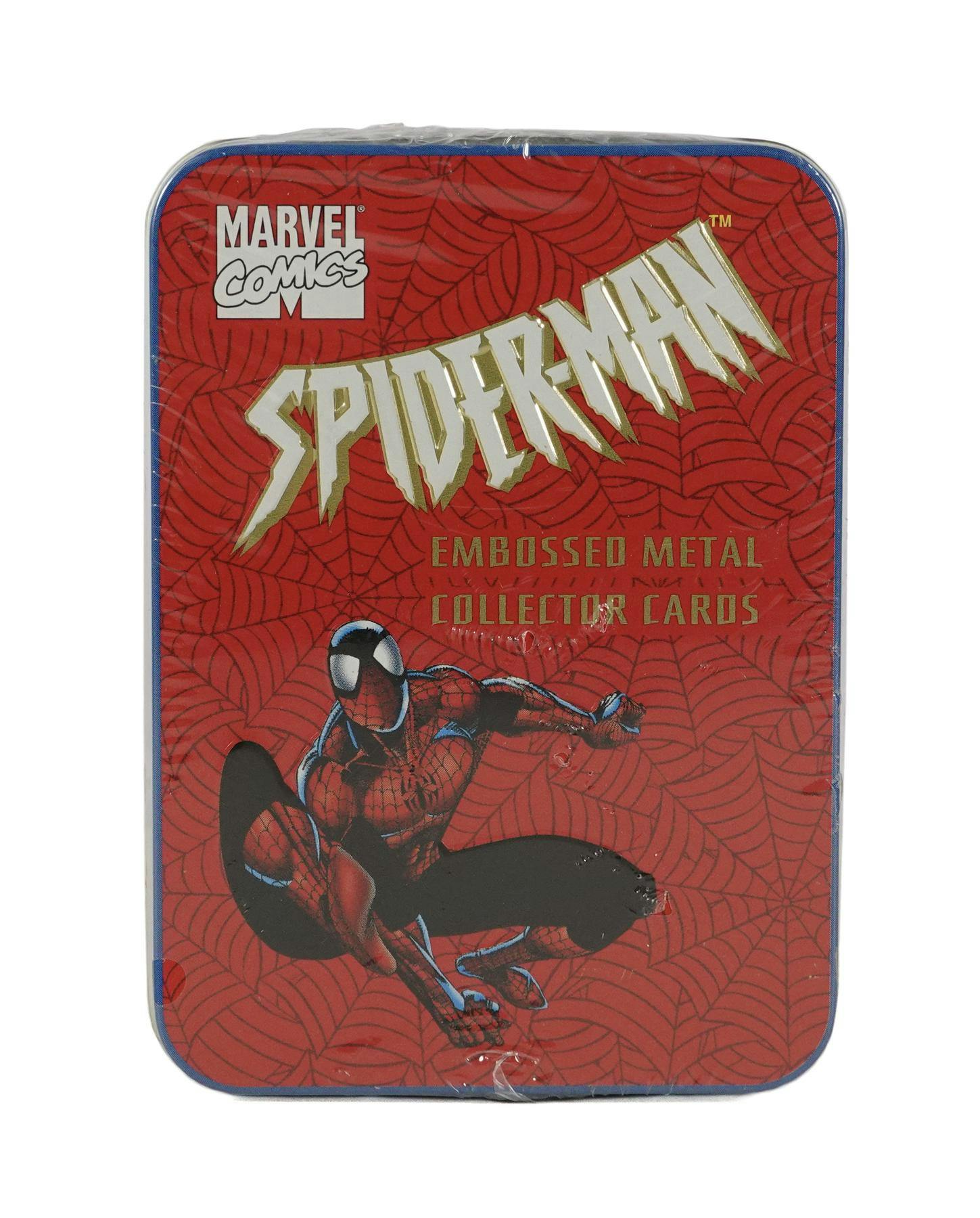 Spider-man Embossed Metal Collector Cards Tin (1996 Metallic Impressions)