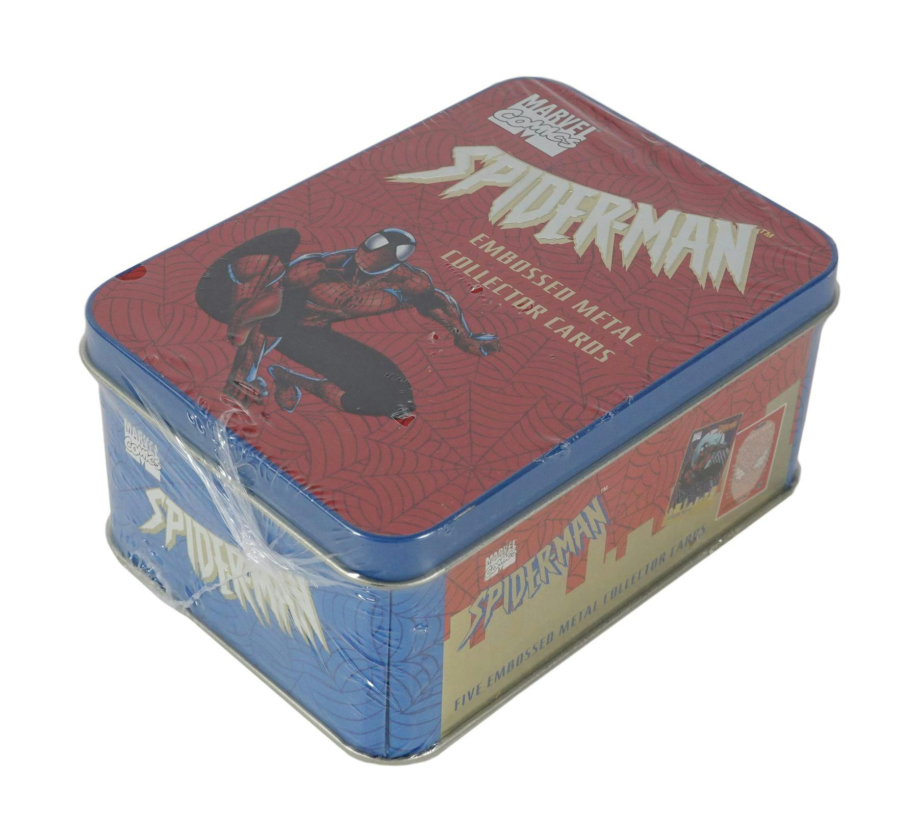 Spider-man Embossed Metal Collector Cards Tin (1996 Metallic