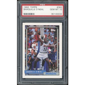 1992/93 Topps #362 Shaquille O'Neal RC PSA 10 *0034 (Reed Buy)