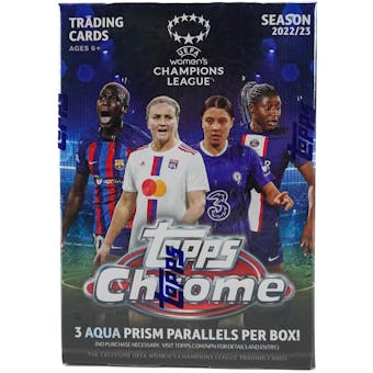 2022/23 Topps Chrome UEFA Women's Champions League Soccer 8-Pack Blaster Box