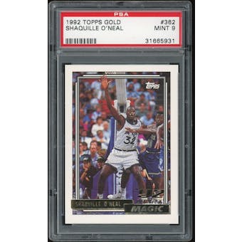 1992/93 Topps Gold #362 Shaquille O'Neal PSA 9 *5931 (Reed Buy)