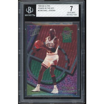 1993/94 Ultra Power in the Key #2 Michael Jordan BGS 7 *7164 (Reed Buy)