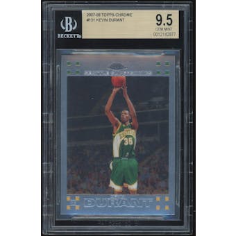 2007/08 Topps Chrome #131 Kevin Durant RC BGS 9.5 *2877 (Reed Buy)