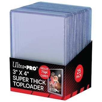 Ultra Pro 3x4 Super Thick 75pt. Toploaders (25 Count Pack)