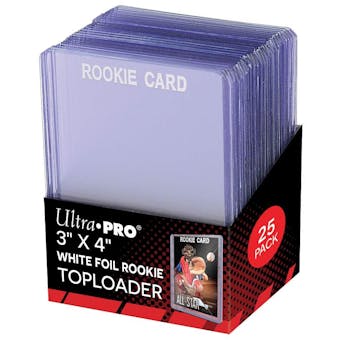 Ultra Pro 3x4 Rookie White Toploaders (25 Count Pack)