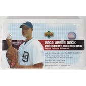 2003 Upper Deck Prospect Premieres Baseball Hobby Box (Reed Buy)