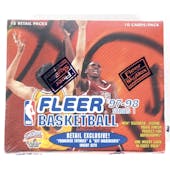 1997/98 Fleer Series 1 Basketball Retail Box (18ct.) (Reed Buy)