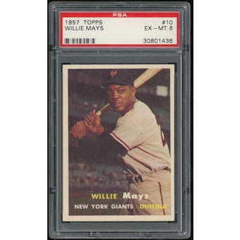 1957 Topps #10 Willie Mays PSA 6 *1436 (Reed Buy)