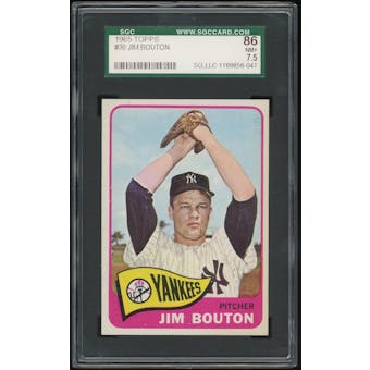 1965 Topps #30 Jim Bouton SGC 86 *6047 (Reed Buy)