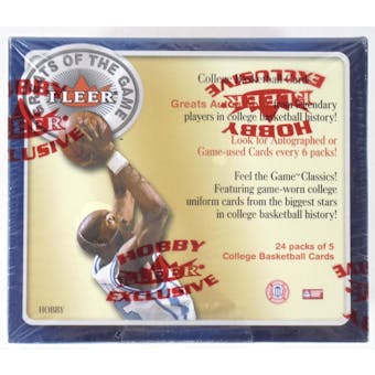 2001/02 Fleer Greats Of The Game Basketball Hobby Box (Reed Buy)