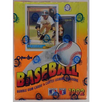 1992 O-Pee-Chee Baseball Hobby Box (Reed Buy)