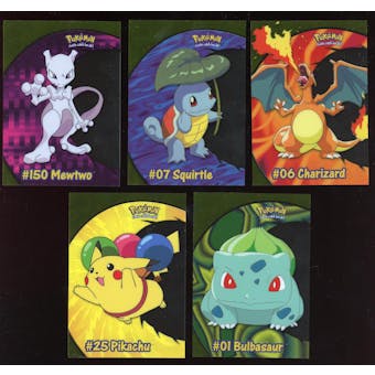 Pokemon TV Series 2 1999 Topps Clear Acetate Complete Set (PC1-PC5)(MT) (Reed Buy)
