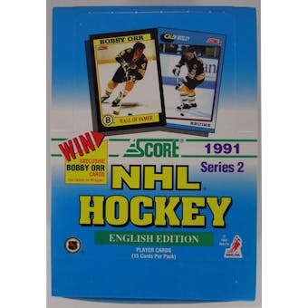 1991/92 Score Canadian English Series 2 Hockey Hobby Box (Reed Buy)