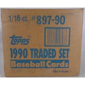 1990 Topps Traded Baseball Retail Factory Set Case (16 sets) (Reed Buy)