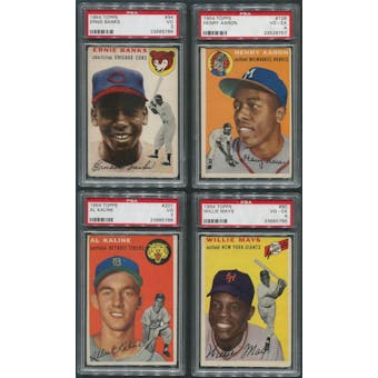 1954 Topps Baseball Complete Set (VG-EX) With 15 PSA Graded Cards