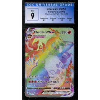 Pokemon Champion's Path Charizard VMAX 74/73 CGC 9 B+++ Two 10 Subgrades!