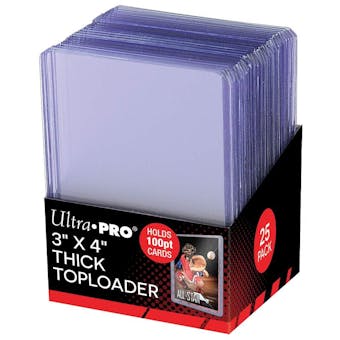 Ultra Pro 3x4 Super Thick 100pt. Toploaders (25 Count Pack)