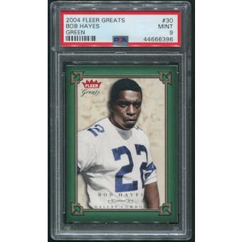 2004 Greats of the Game Football #30 Bob Hayes Green #176/500 PSA 9 (MINT)