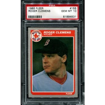 1985 Fleer Baseball #155 Roger Clemens Rookie PSA 10 (GEM MT) *4531