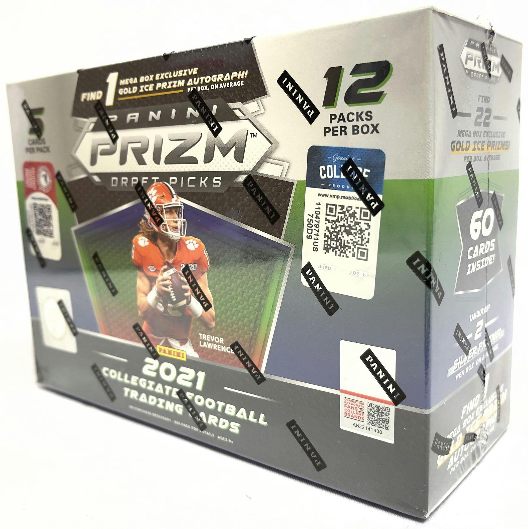2021 Panini Prizm Draft Picks Football Mega Box (Gold Ice Prizms!) DA