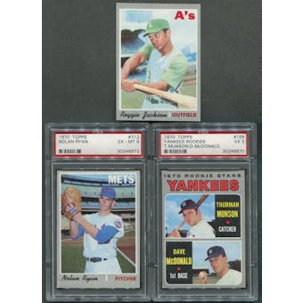 1970 Topps Baseball Complete Set (EX) With 4 PSA Graded Cards
