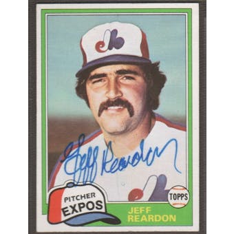 1981 Topps Baseball #819 Jeff Reardon Signed in Person Auto