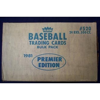 1981 Fleer Baseball Vending 24-Box Case
