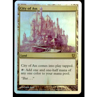 Magic the Gathering Unhinged City of Ass FOIL MODERATELY PLAYED (MP) *029