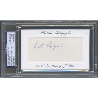 2010 Historic Autograph Baseball Pat Capri Cut Auto #7/9