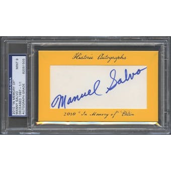 2010 Historic Autograph Baseball Manny Salvo Cut Auto #1/1