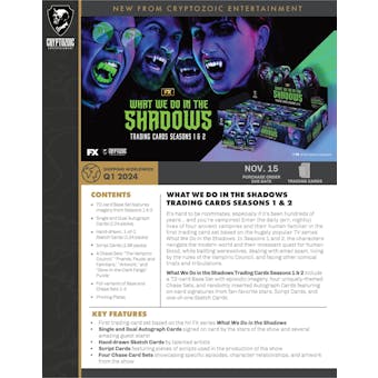 What We Do in the Shadows Seasons 1 & 2 Trading Cards Hobby Box (Cryptozoic 2024) (Presell)