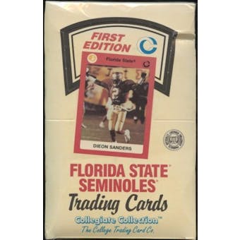 1990 Collegiate Collection Florida State Football Hobby Box