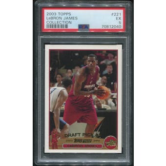 2003/04 Topps Collection Basketball #221 LeBron James Rookie PSA 5 (EX)