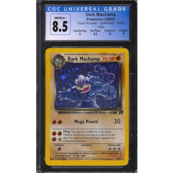 Pokemon Team Rocket Dark Machamp 10/82 CGC 8.5