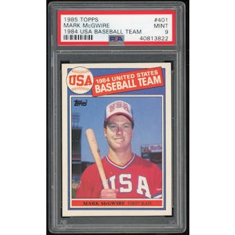 1985 Topps #401 Mark McGwire RC PSA 9 *3822 (Reed Buy)