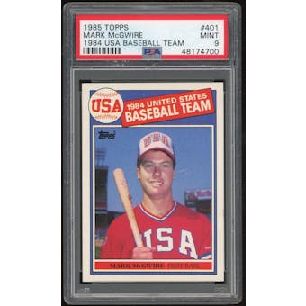 1985 Topps #401 Mark McGwire RC PSA 9 *4700 (Reed Buy)