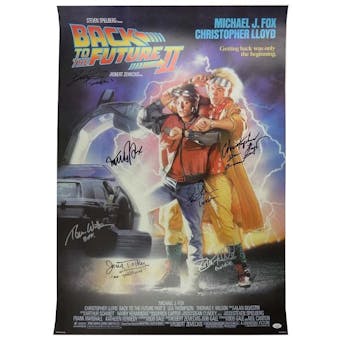 Back To The Future II 27x40 Movie Poster Autographed 7x by Michael J. Fox, Christopher Lloyd and More! JSA