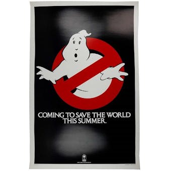 Ghostbusters Teaser ONE SHEET 27x41 Original Movie Poster Linen Backed