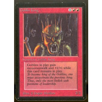 Magic the Gathering Beta Goblin King MODERATELY PLAYED (MP) *004