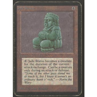 Magic the Gathering Alpha Jade Statue HEAVILY PLAYED (HP)
