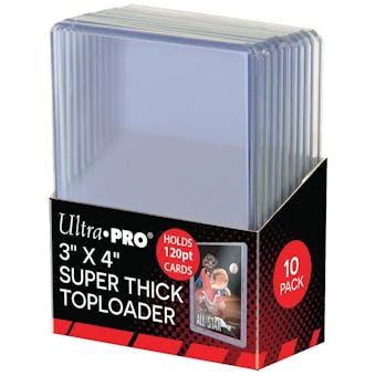 Ultra Pro 3x4 Super Thick 120pt. Toploaders (10 Count Pack)