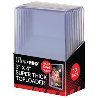 Ultra Pro 3x4 Memorabilia Sized 130pt. Toploaders (10 Count Pack)