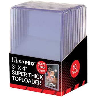 Ultra Pro 3x4 Memorabilia Sized 180pt. Toploaders (10 Count Pack)