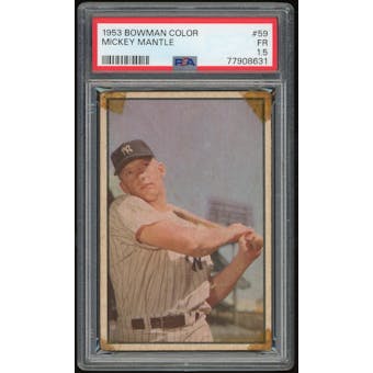 1953 Bowman Color #59 Mickey Mantle PSA 1.5 *8631 (Reed Buy)