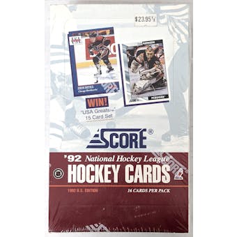 1992/93 Score Hockey Hobby Box (Reed Buy)